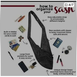 Sash bag genuine leather burgandy.